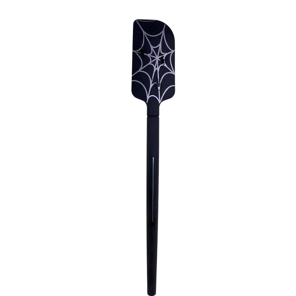 Williams Sonoma Halloween Spider Web Silicone Spatula Black Silver Kitchen